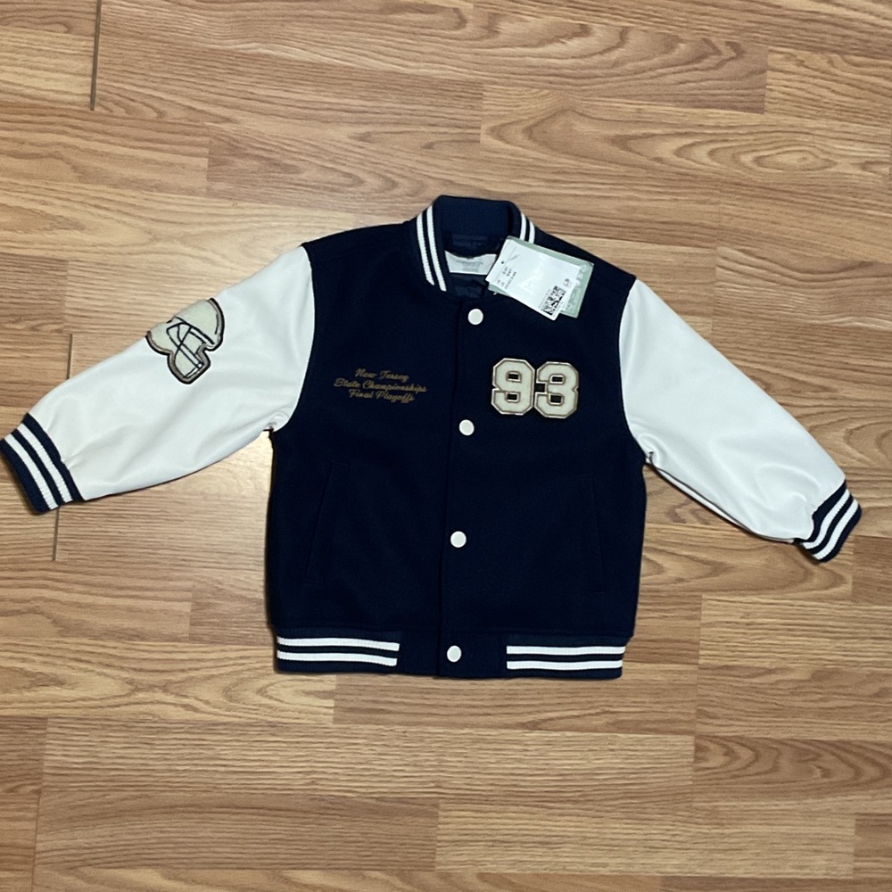 H&M Navy and White Kids Jean Jacket